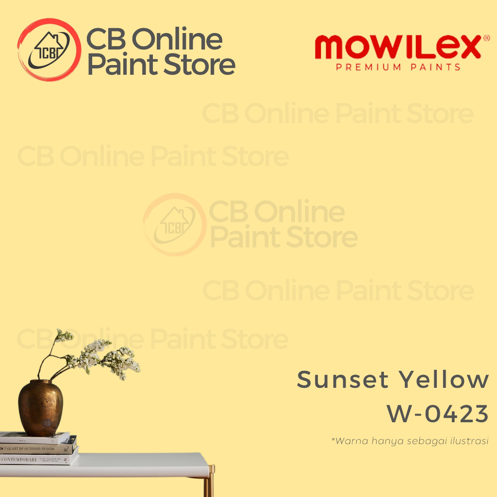 CAT TEMBOK MOWILEX - SUNSET YELLOW W-0423 - LITER
