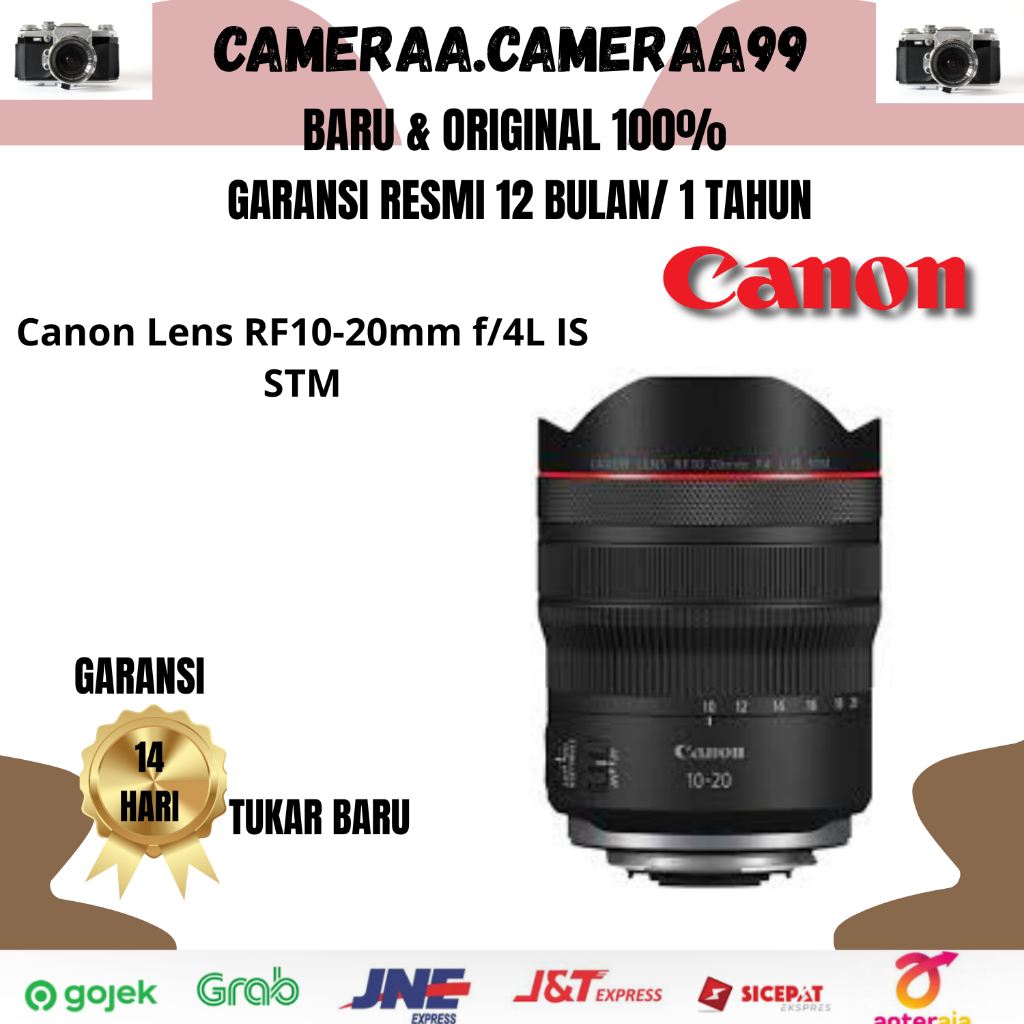 Canon RF 10–20mm f/4L IS STM – Lensa Ultra-Wide Ringkas untuk Foto & Video Garansi Resmi
