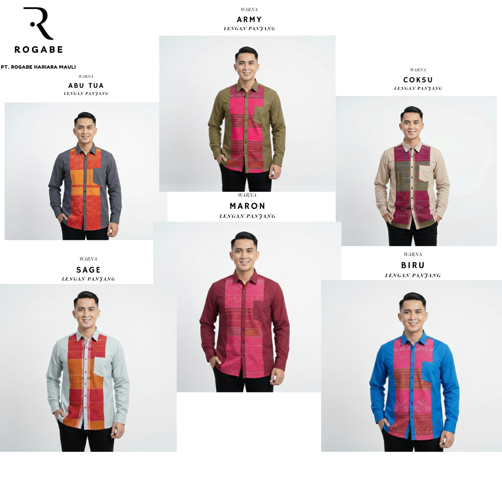 Kemeja Pria Lengan Panjang / Kemeja Ulos Batak
