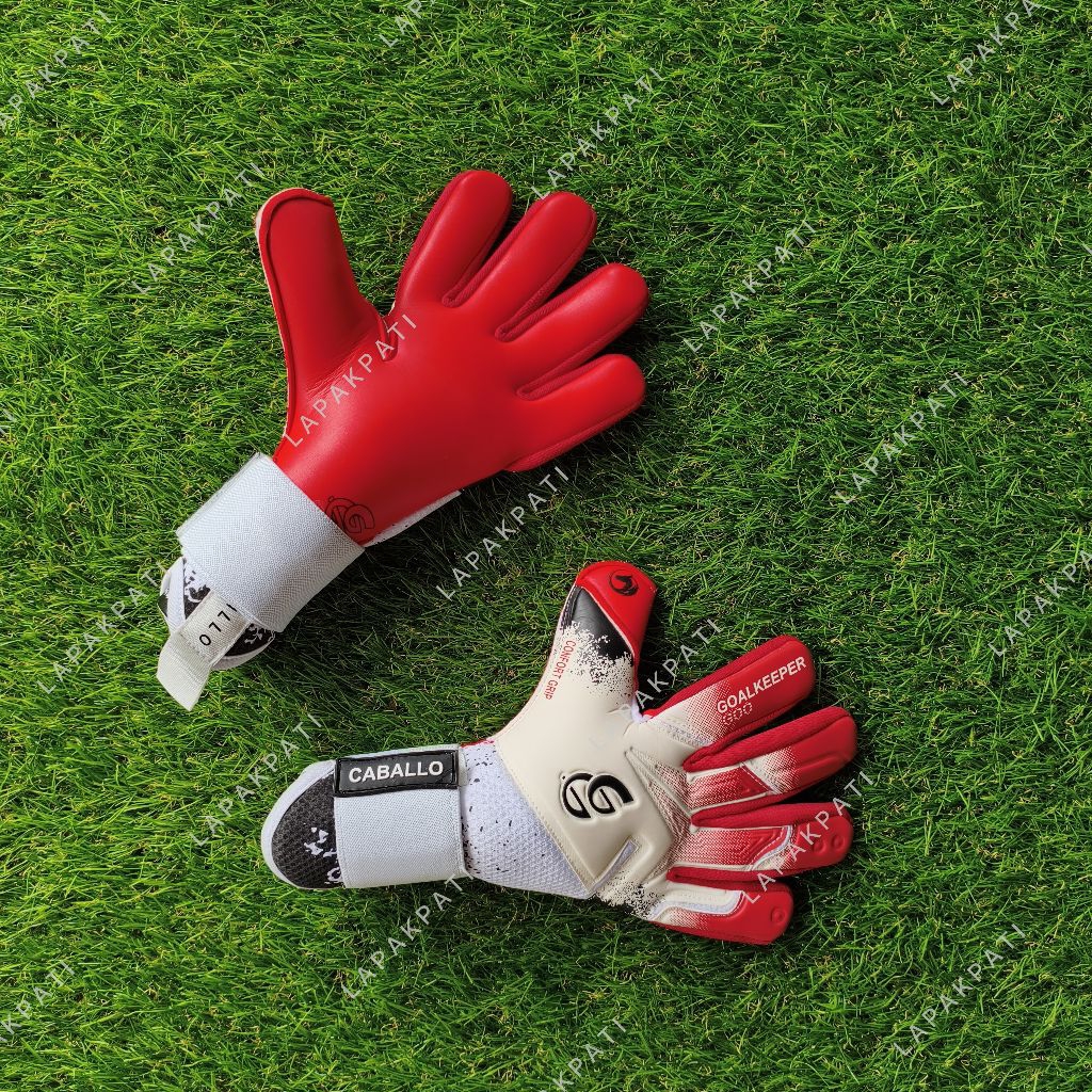TERBARU FREE SABLON NAMA GOALKEEPER GOO CABALLO RED 2026 BY PGS PRO SARUNG TANGAN KIPER ORIGINAL