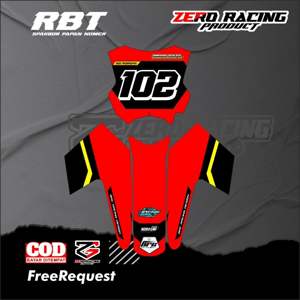 Stiker Papan Nomor RBT Free Request Stiker Papan Spakbor Semua Type RBT