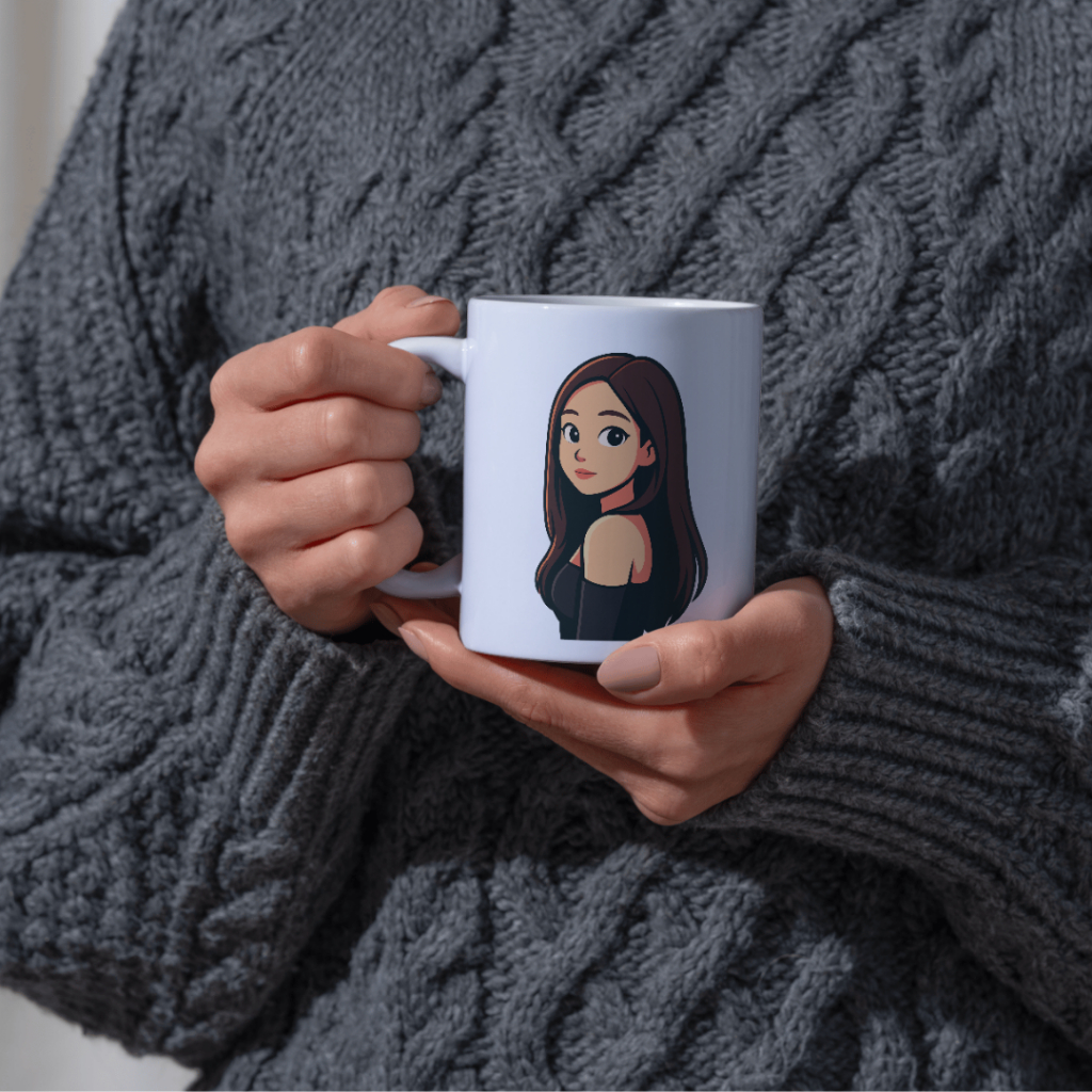 Mug Custom Foto Jadi Kartun – Cetak di Mug Keramik, Proses Cepat Tanpa Pre-Order