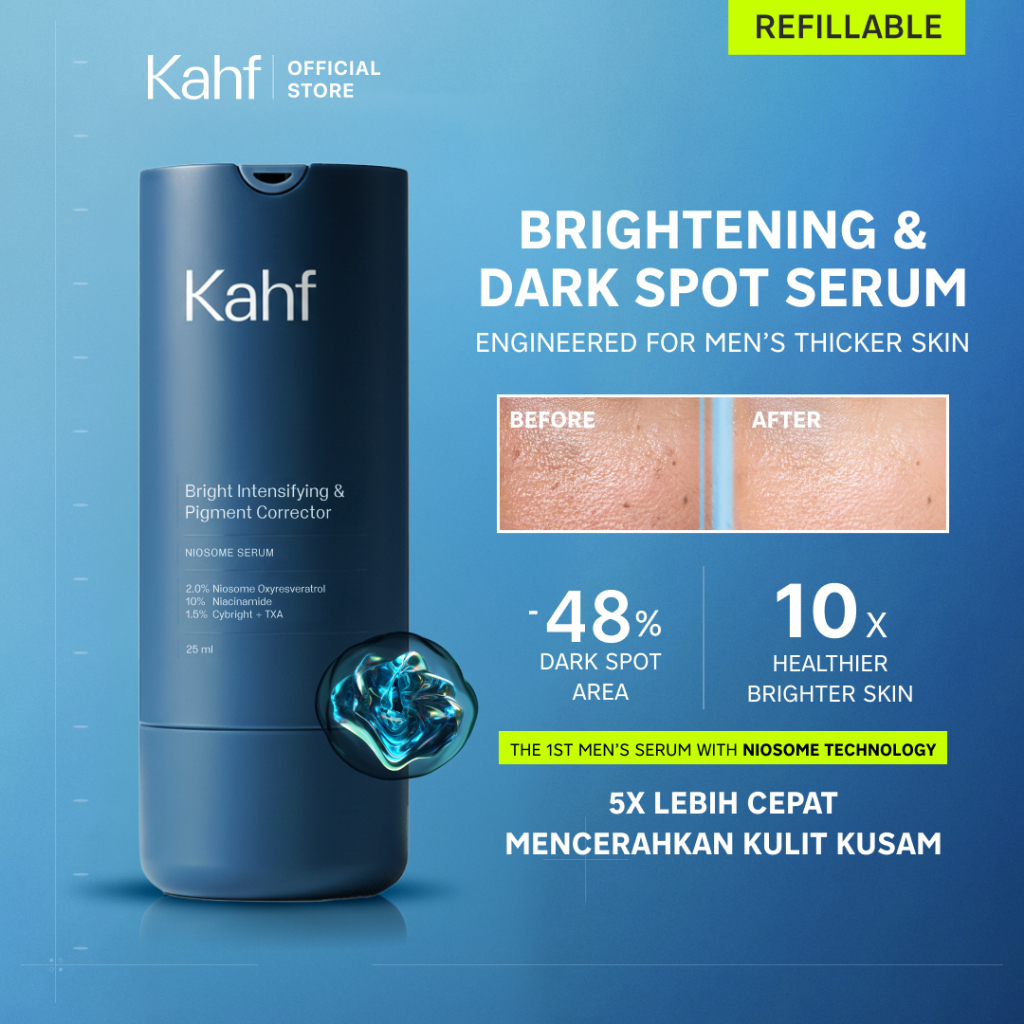 NEW Kahf Bright Intensifying & Pigment Corrector Niosome Serum 25 ml - Nio-Oxyresveratrol, Tranexami