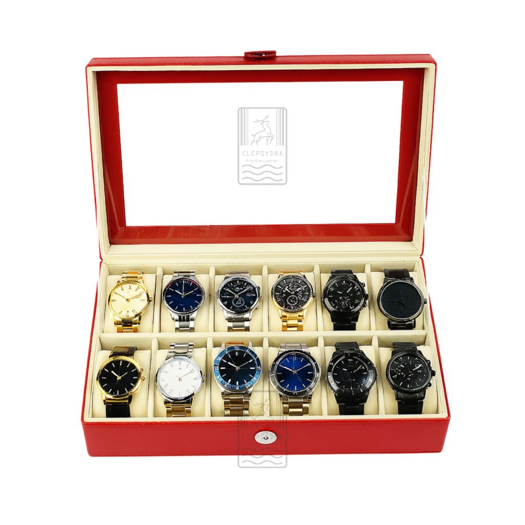 KOTAK JAM TANGAN ISI 12  | BOX JAM | Box Jam Tangan | Tempat jam isi 12 Watch Box