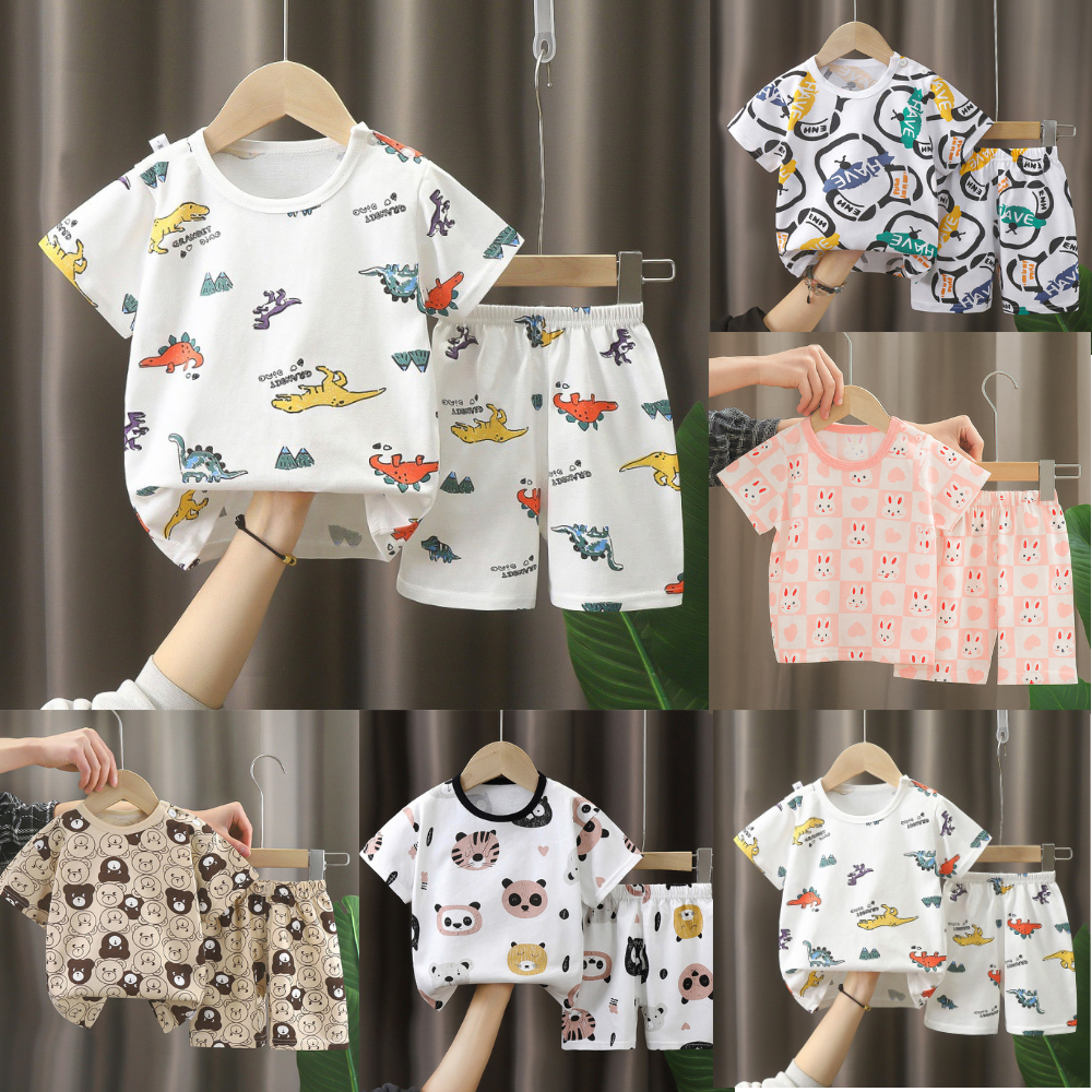 PUNCAK 12.12 ByKiddos - Setelan Baju Bayi / Baju Anak Laki-laki / Baju Bayi Lengan Pendek