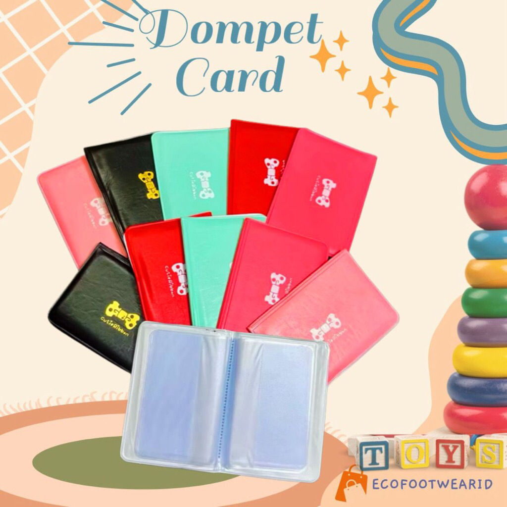 Dompet Kartu Card Holder unisex warna warni Dompet Kartu Polos Motif Mini Wanita Card Nama Holder Mu