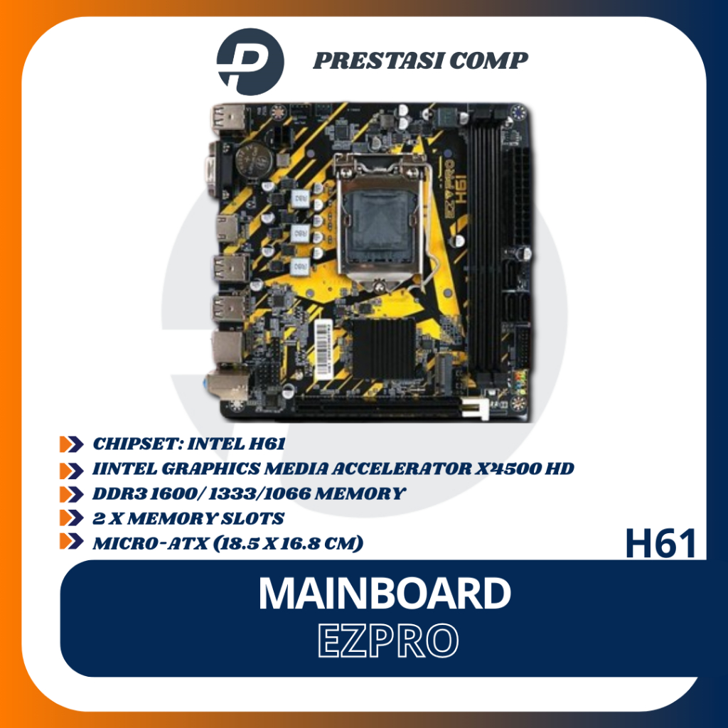 Motherboard intel h61 EZ PRO DDR3 NVME (LGA1155, H61, DDR3, SATA3)