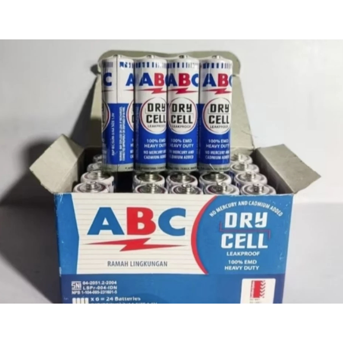 Baterai A2/AA Biru ABC 1 Box @24 Pcs (Grosir)