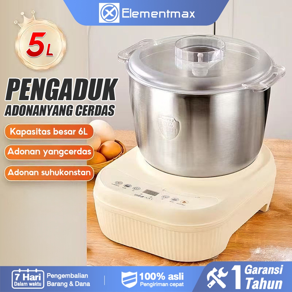 Elementmax Stand Mixer Dough Mixer Turbo Roti Mixer Donat   Stand Mixer dengan Baja 304  Stainless S