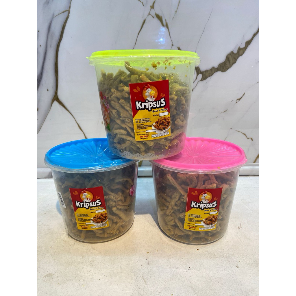 kripik usus crispy per 1 toples