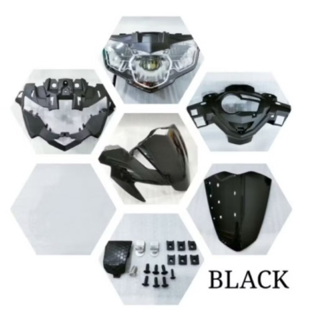 kepala batok lampu mx king v2 ke v1 pnp fullset black hitam plastik abs pabrikan vietnam head lampu