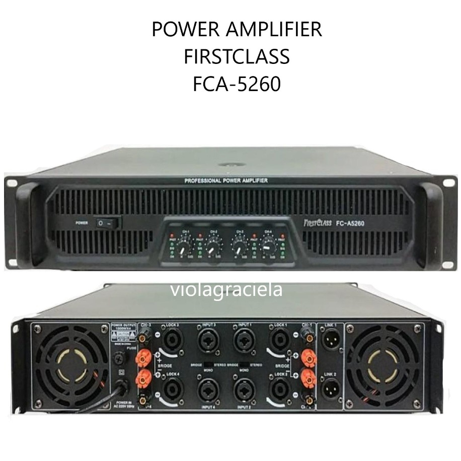 POWER FIRSTCLASS FCA-5260 POWER AMPLIFIER FIRSTCLASS FCA5260 ORIGINAL 4 CHANNEL