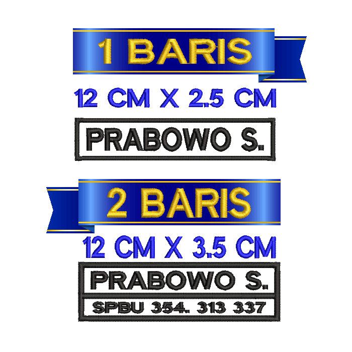 BORDIR BET NAMA SATPAM NAMA KATELPAK NAMA BORDIR KOMPUTER