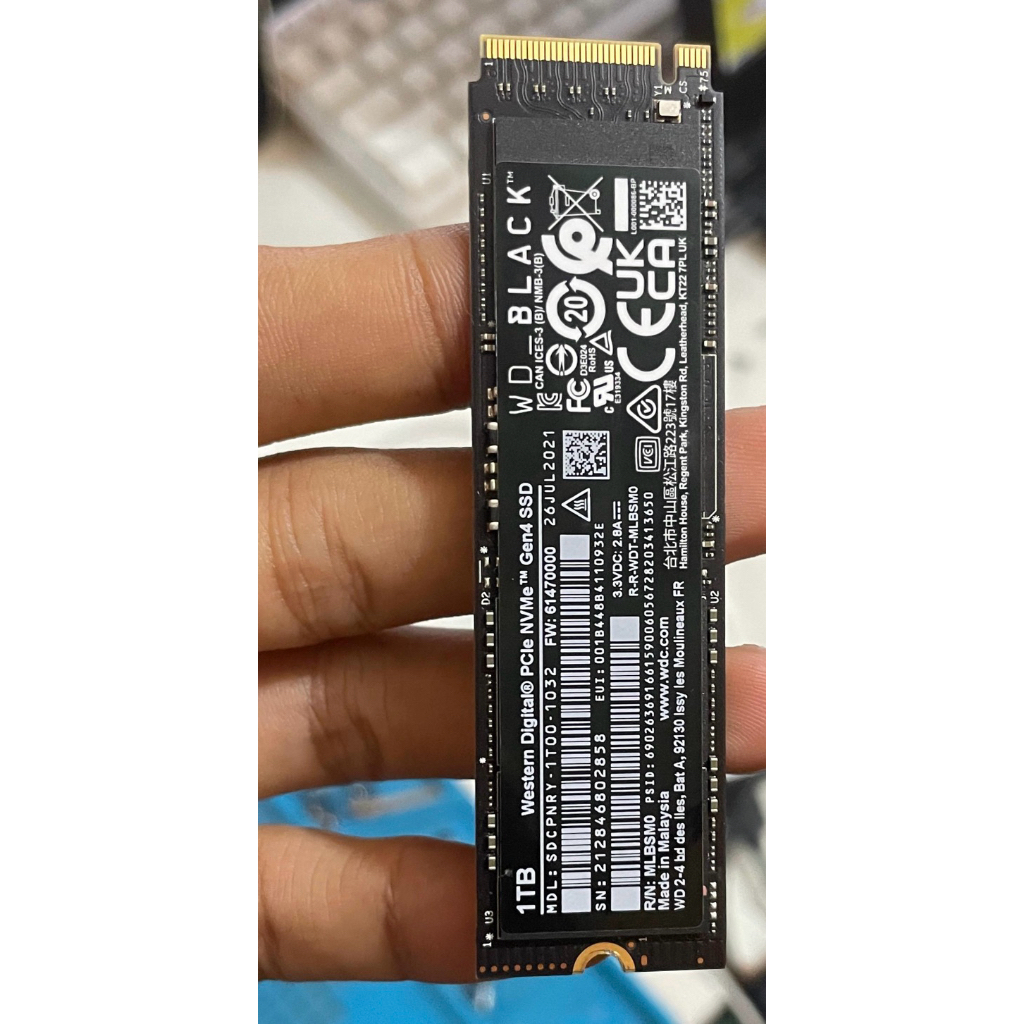 SSD WD BLACK 1TB Gen4