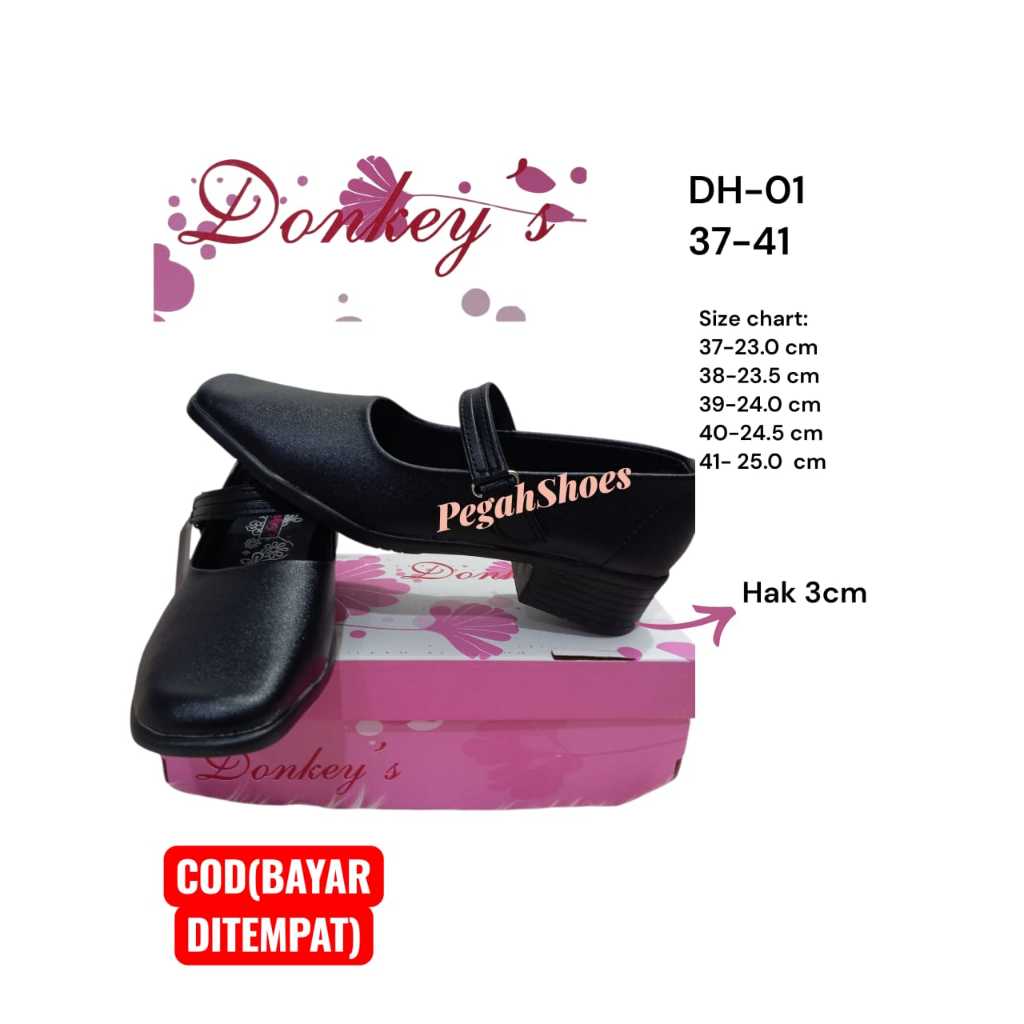 DONKEY'S SEPATU PANTOPEL WANITA PASKIBRAKA SEKOLAH PANTOFEL