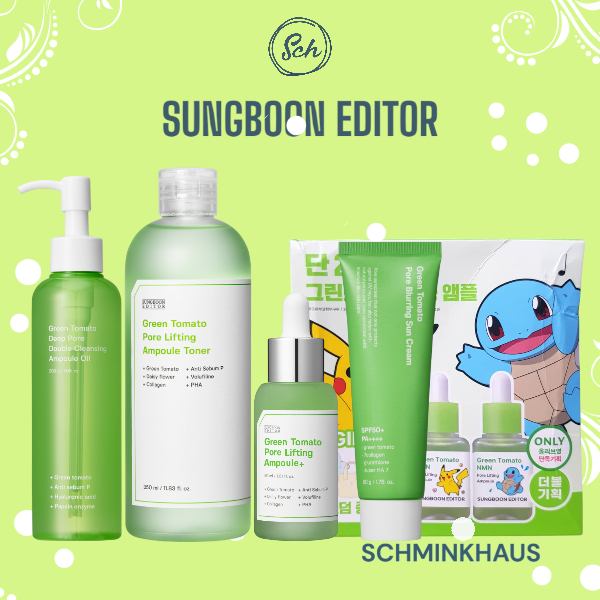 SUNGBOON EDITOR Green Tomato Pore Lifting Ampoule Toner | NMN Pore Lifting Ampoule / Pore Lifting Am