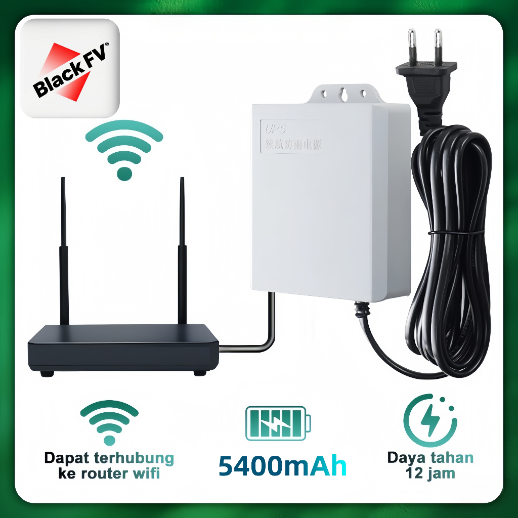Ups 5400mAH Ups Mini 12v Untuk Wifi Ups Mini 12 Volt Ups Wifi Ups Cctv Ups Dc Mini Ups 12V2A