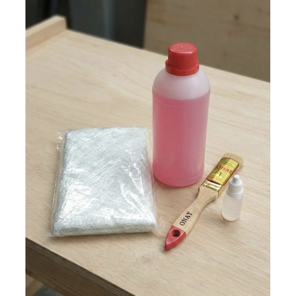 Paket Resin Merah / Paket tambal bocor / Paket Pelapis Bocor/ Paket Fiberglass