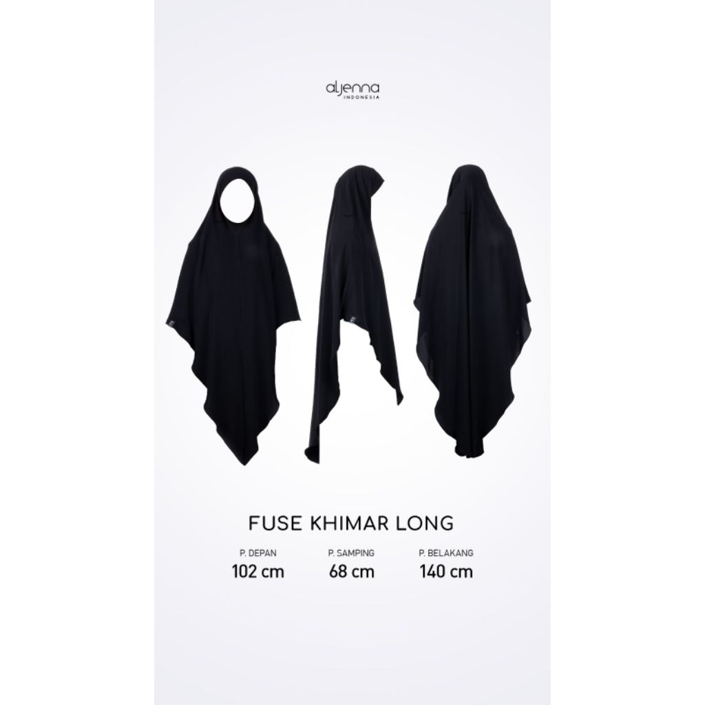 KHIMAR dan LAEEBA BY ALJENNA (Fuse Khimar Triangle JBP, Laeeba Indigo size S)