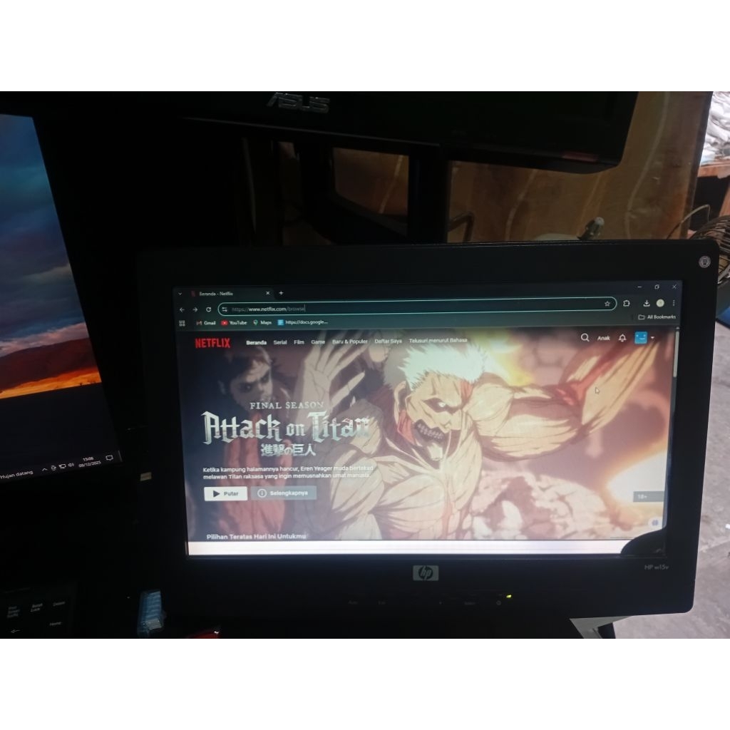 Monitor Hp w15v Minus Cek Foto