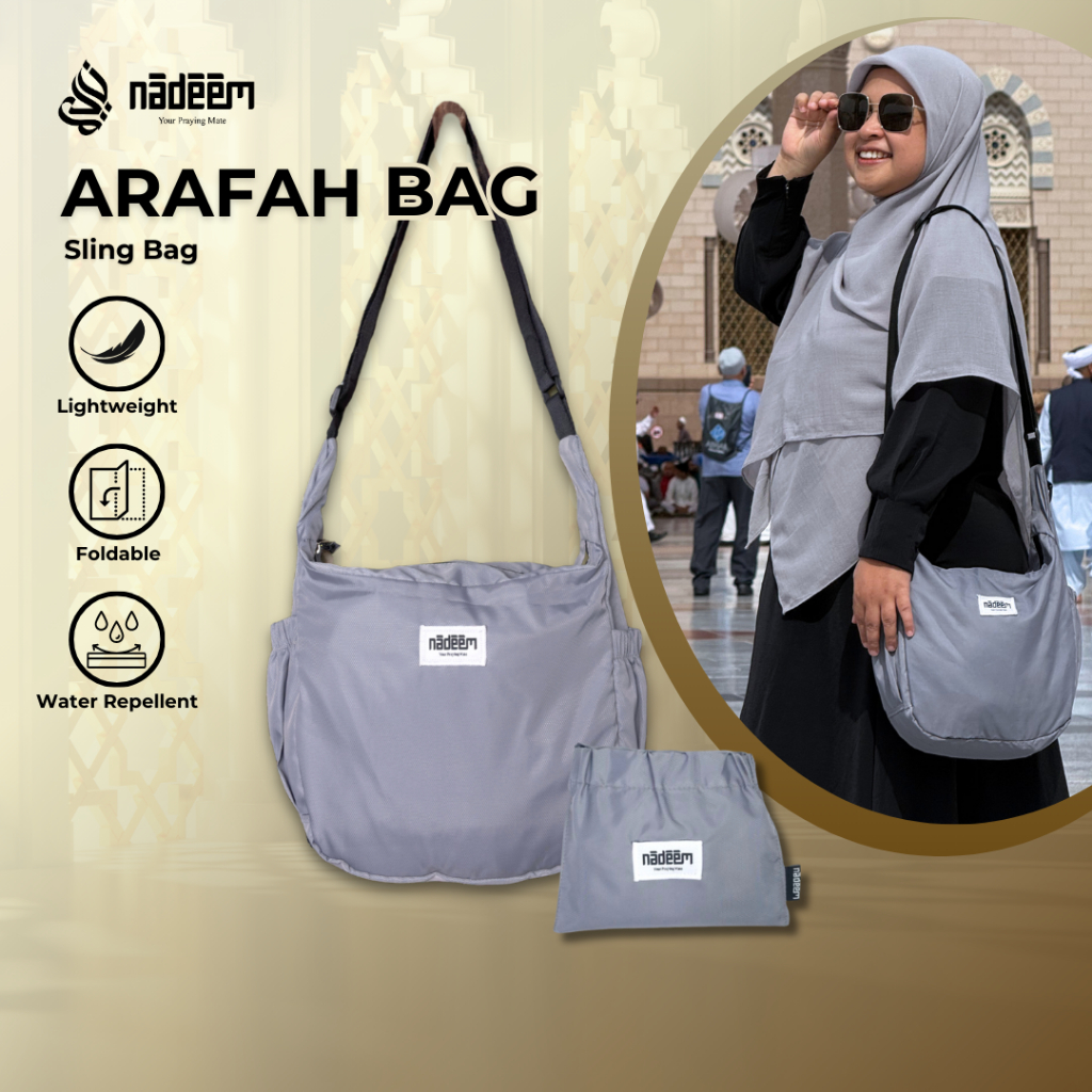 Nadeem - Arafah Slingbag Tas Selempang Multifungsi Umroh Haji Foldable Bag Anti Air Unisex
