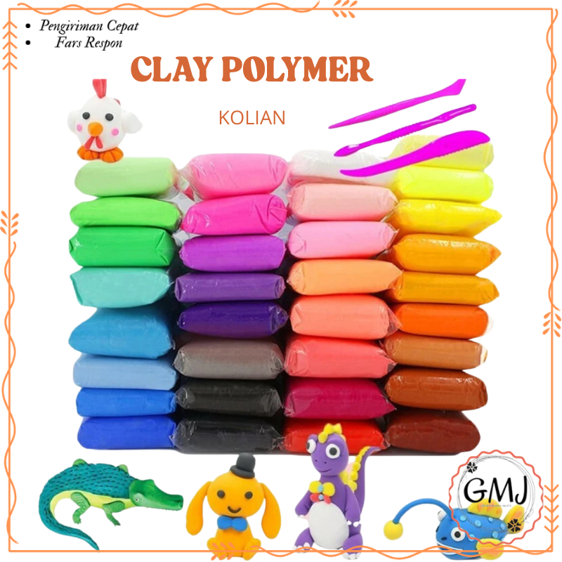 GROSIR Mainan Clay Polymer 1 KOLI Mainan Edukasi Anak Mainan Lilin Slime CLay DOught Solour Play