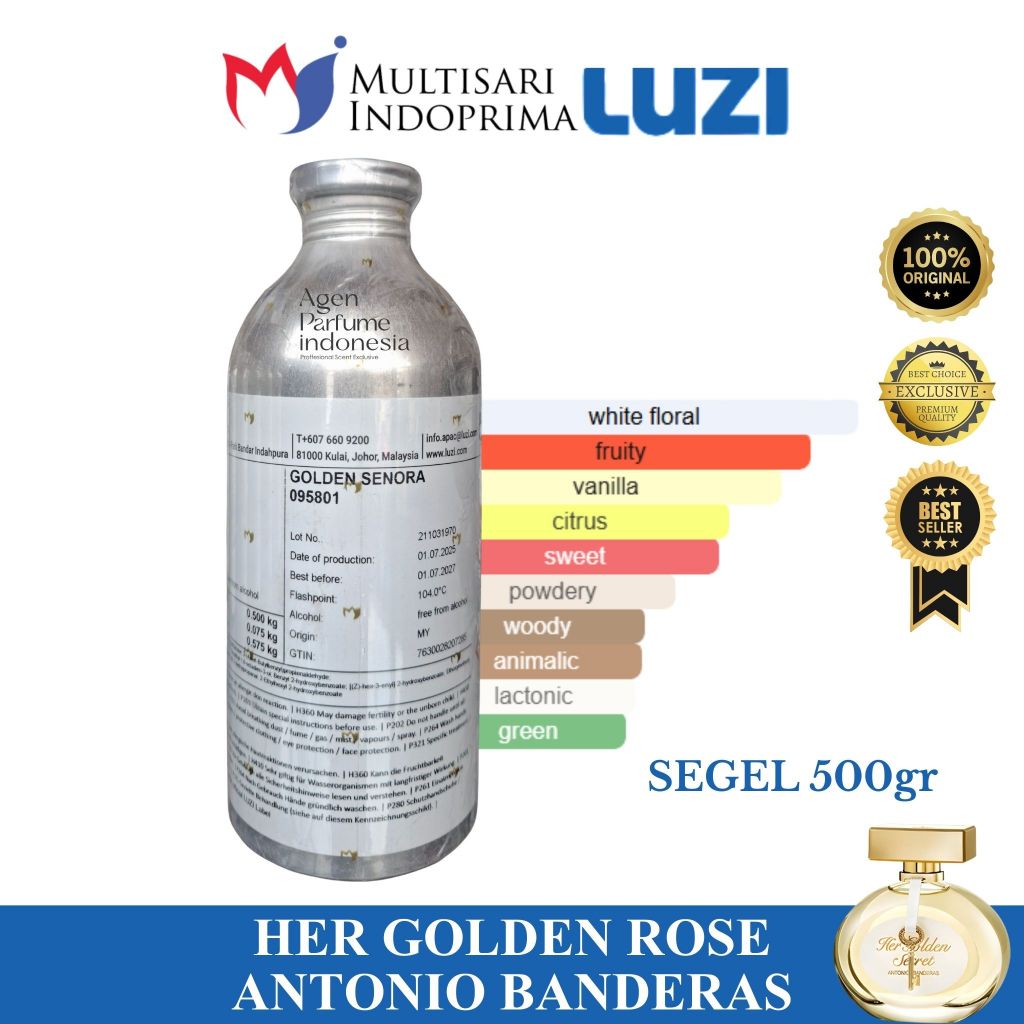 ANTONIO BANDERAS HER GOLDEN SECRET FOR WOMEN By LUZI Segel 500gr