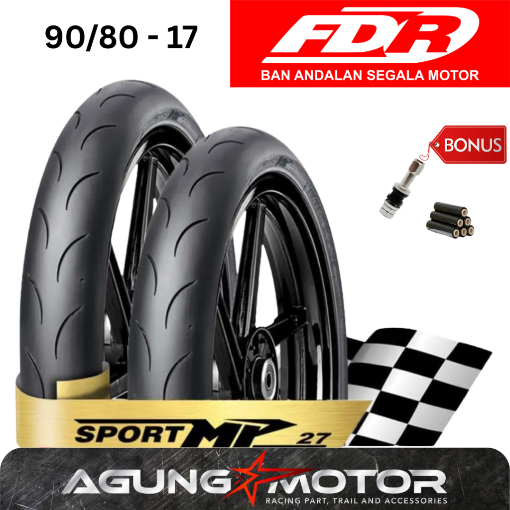 [ SOFT COMPOUND ] Ban FDR SPORT MP27 Ring 14 / 17 TUBELESS ( Beat Vario Mio Satria Sonic Jupiter MX 