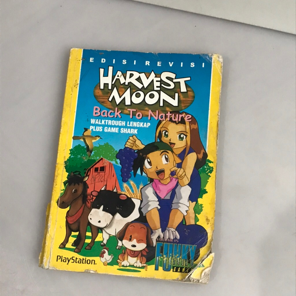 Vintage Harvest moon game rpg cheat book Reminisching playstation game