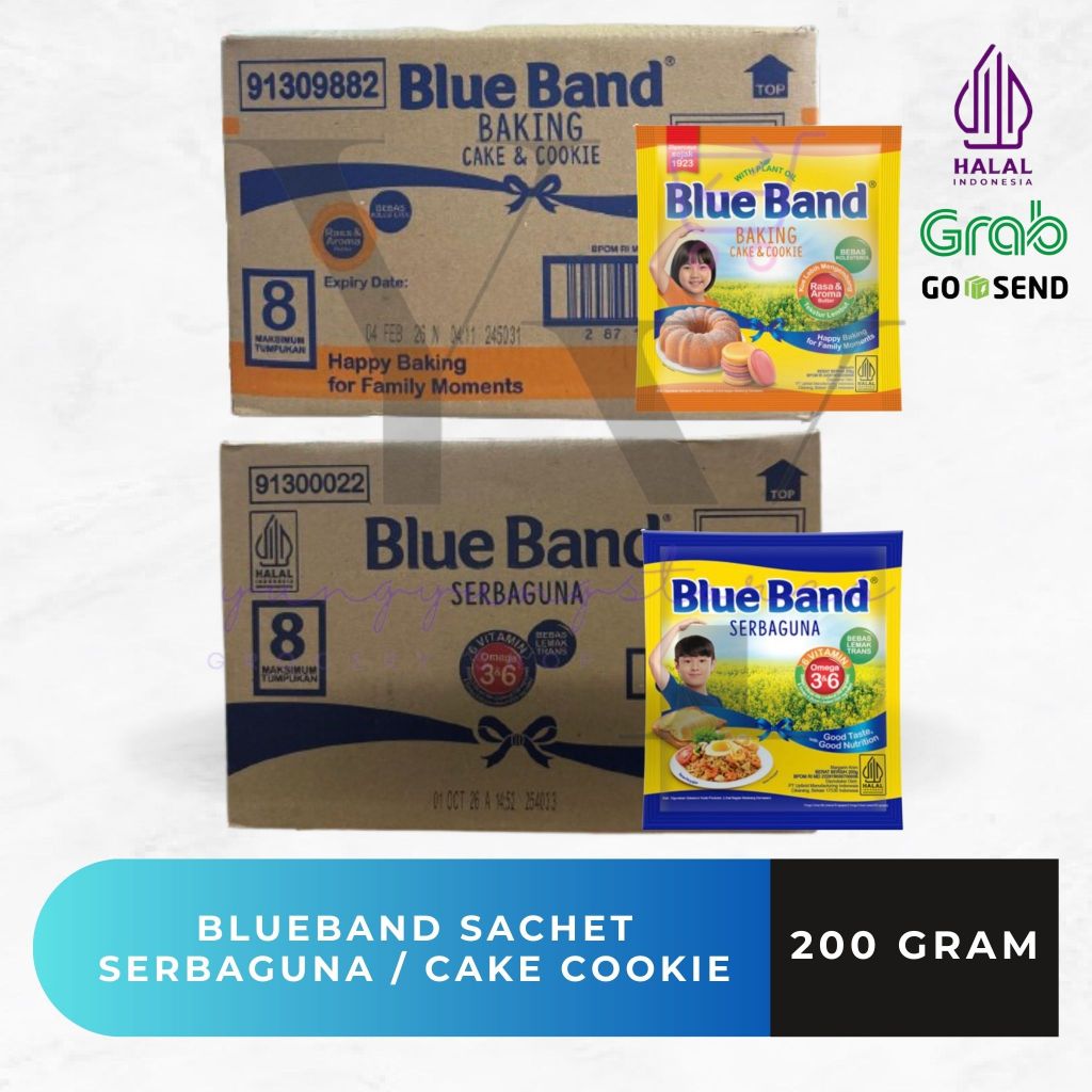 1 Dus Isi 60 Bungkus Blueband Serbaguna / Cake and Cookie Sachet 200 gram