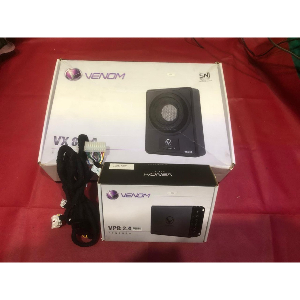 Paket Venom DSP Venom VPR-2.4 Subwoofer Venom VX8.2A Subwoofer Kolong Aktif 8 inch