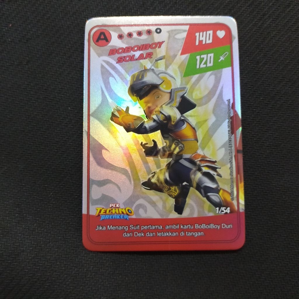 Boboiboy Monsta Galaxy Card Boboiboy Solar Dari Pek Techno Breaker (Silver)