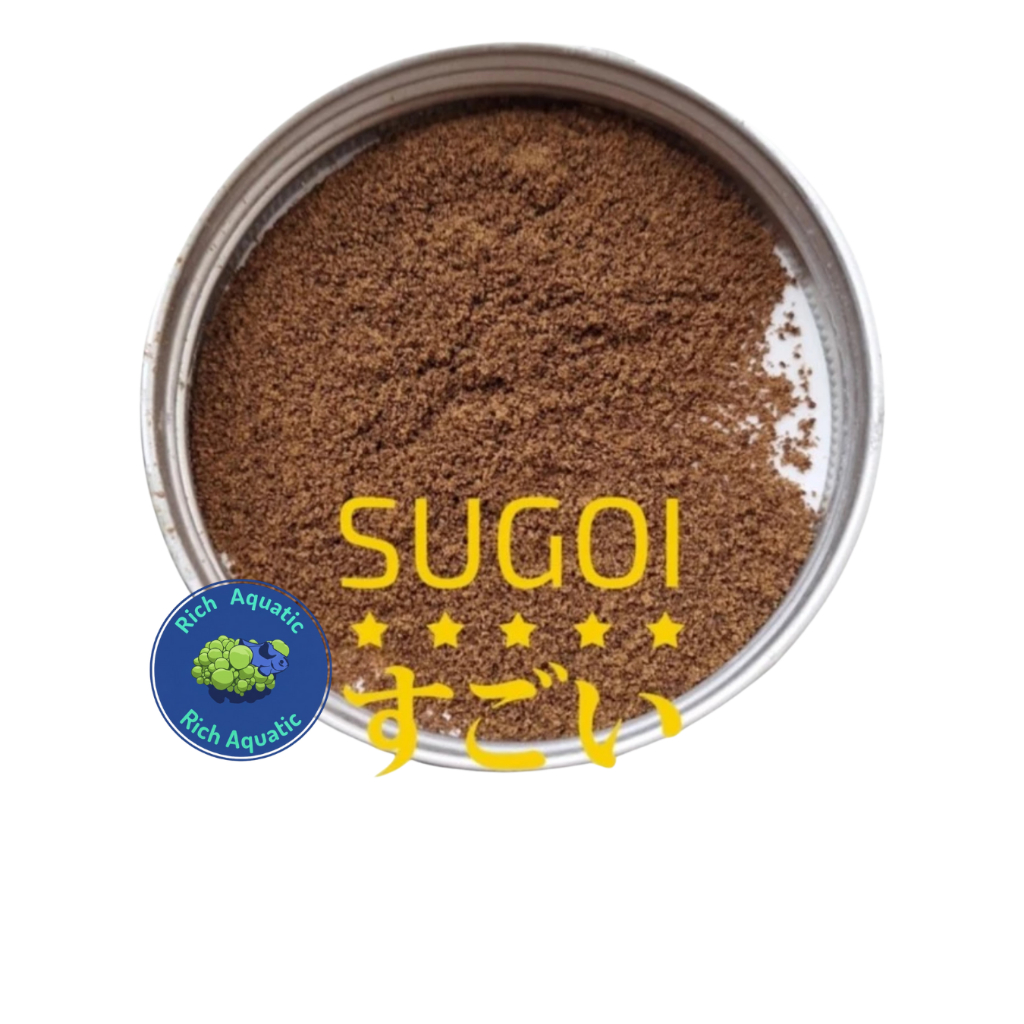 Pelet SUGOI bubuk untuk burayak ikan hias air laut dan tawar baby nemo guppy neon cupang dll 500g