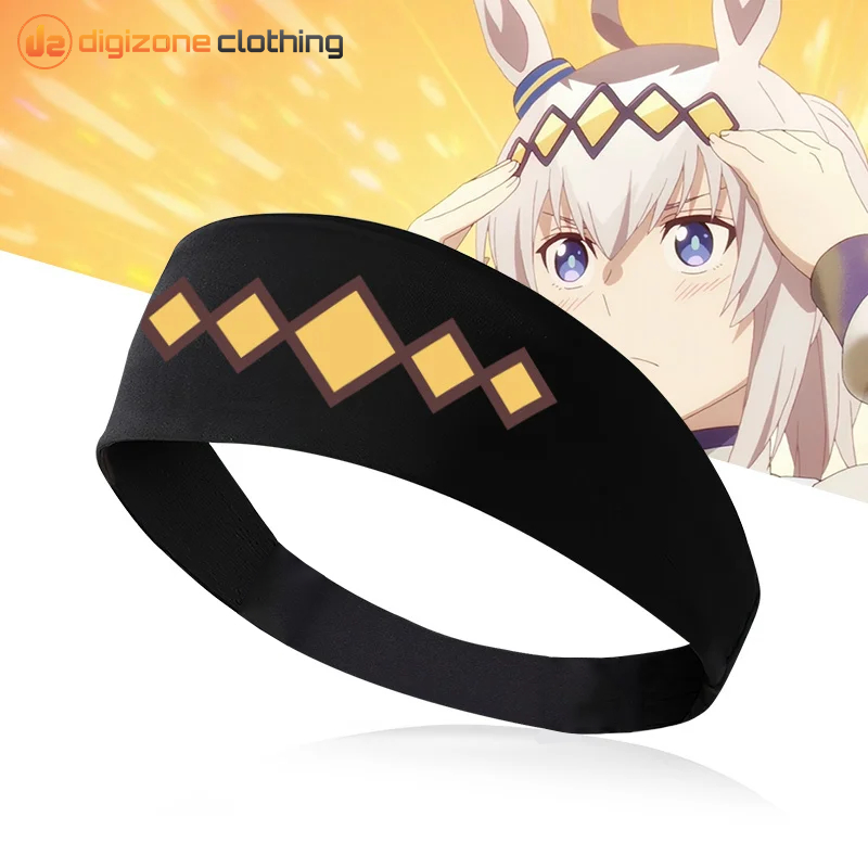 Headband Hitam Spandex Anime Uma Musume Oguri Cap