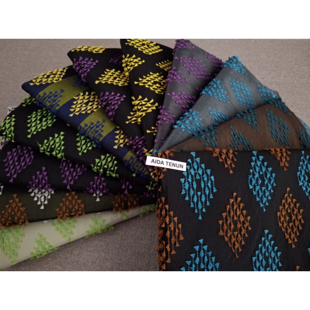 KAIN TENUN BULU JEPARA PREMIUM TENUN ATBM TENUN SONGKET BULU Code 020