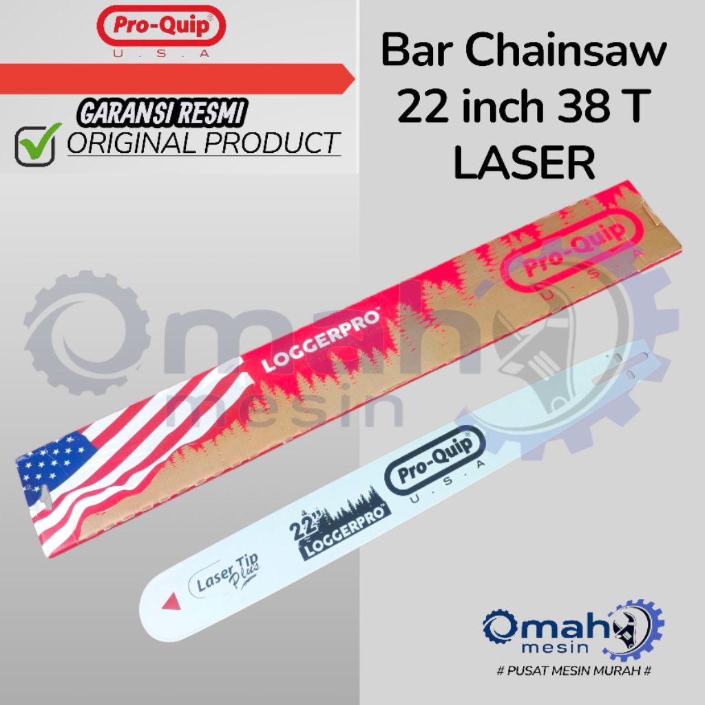 Bar Senso 22 Inch 38 T Baja Merk PRO-QUIP ORIGINAL / Bar Chainsaw 22 Inch Baja 38 Mata