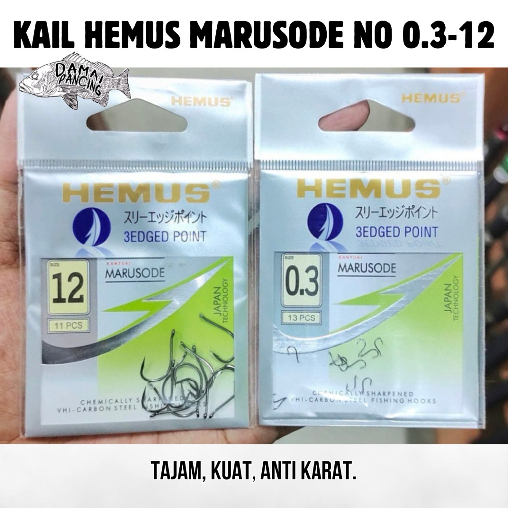 Kail Pancing Hemus Marusode Ring No 0,3 0,5 0,8 1 2 3 4 5 6 7 8 9 10 11 12 Kuat Anti Karat Material 