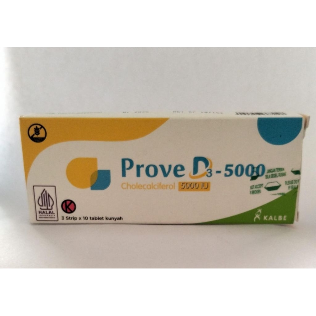 PROVE D3-5000 TABLET , 1 STRIP @ 10 TABLET KUNYAH
