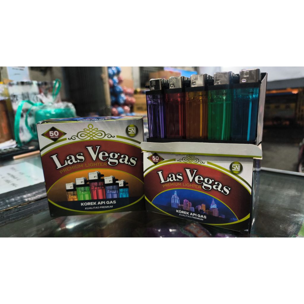 KOREK API LAS VEGAS KOTAK MIRIP TOKAI [ 1 PACK ISI 50 PCS ]