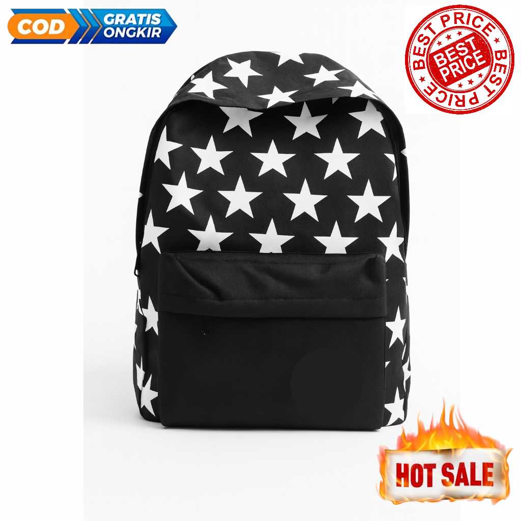 Tas Ransel Distro Sekolah Viral Terbaru Motif Bintang terlaris tas sekolah viral