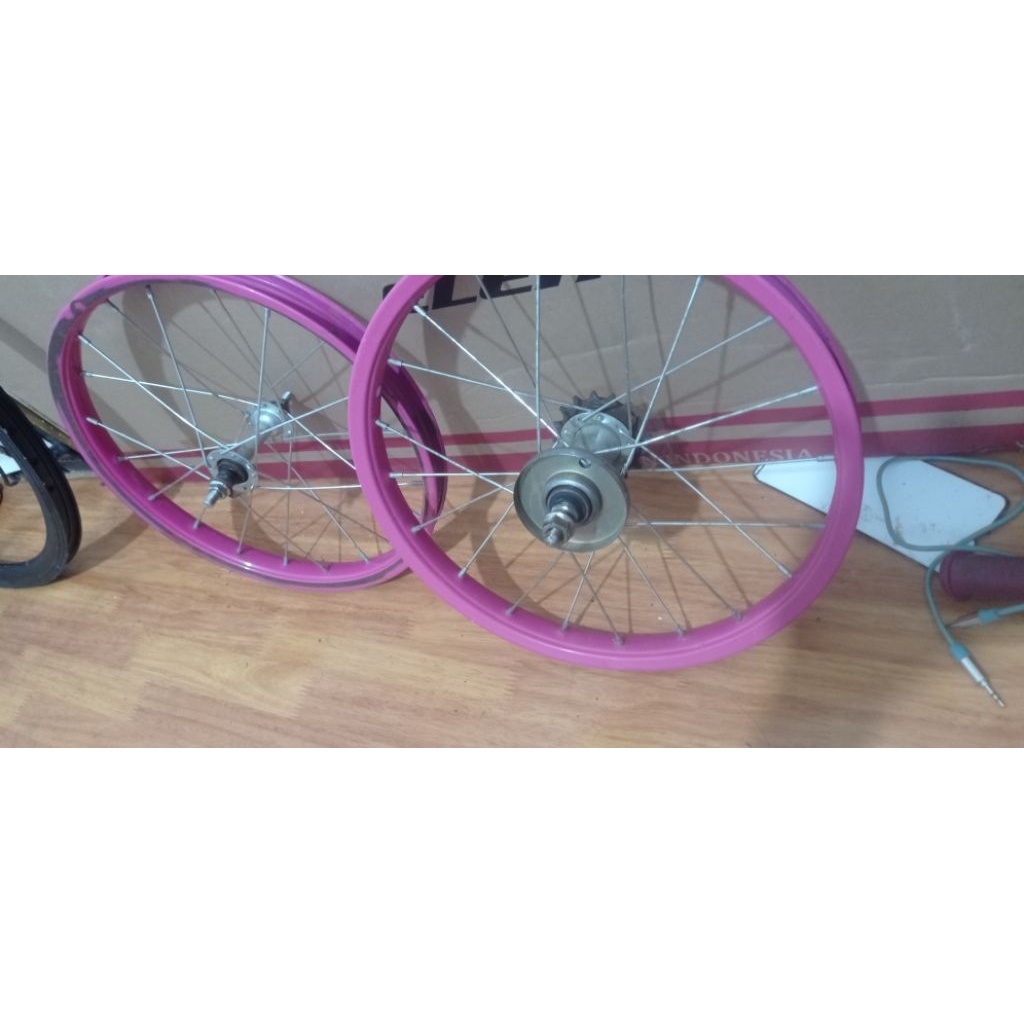 wheellset (velg) DEPAN+BELAKANG sepeda anak bekas ukuran 16
