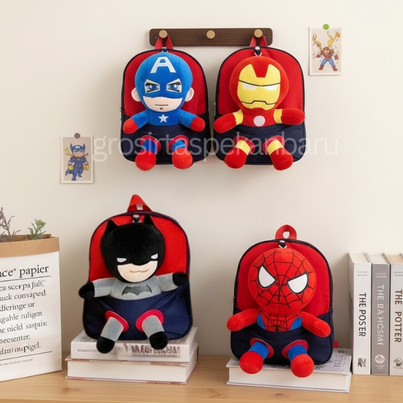 Tas Boneka Anak Laki Laki Lucu Ransel Sekolah Cowok TK PAUD Import Karakter Korea Import Mini RSK37