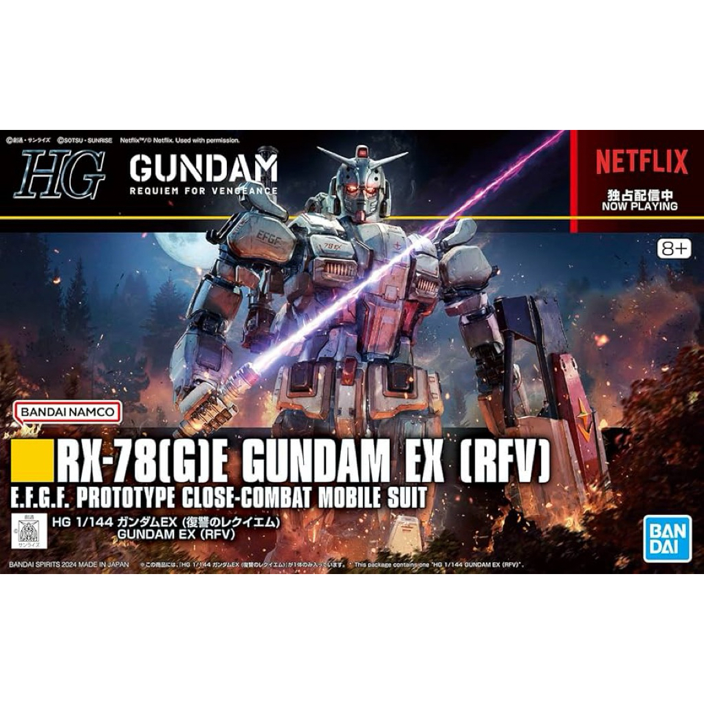 HG RX 78 Gundam EX RFV Bandai Original NEW MIB