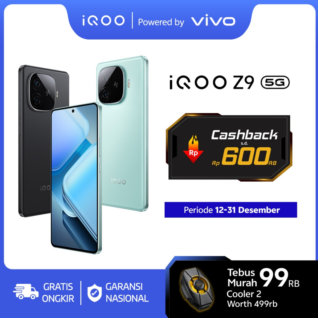 vivo iQOO Z9 5G (12/256) Snapdragon 7 Gen 3, 6000 mAH, 144Hz AMOLED (4500 nits), Sony IMX882