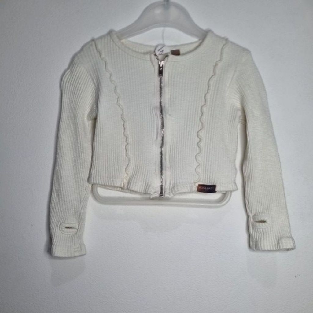 Cardi crop rajut anak perempuan 2 3 tahun