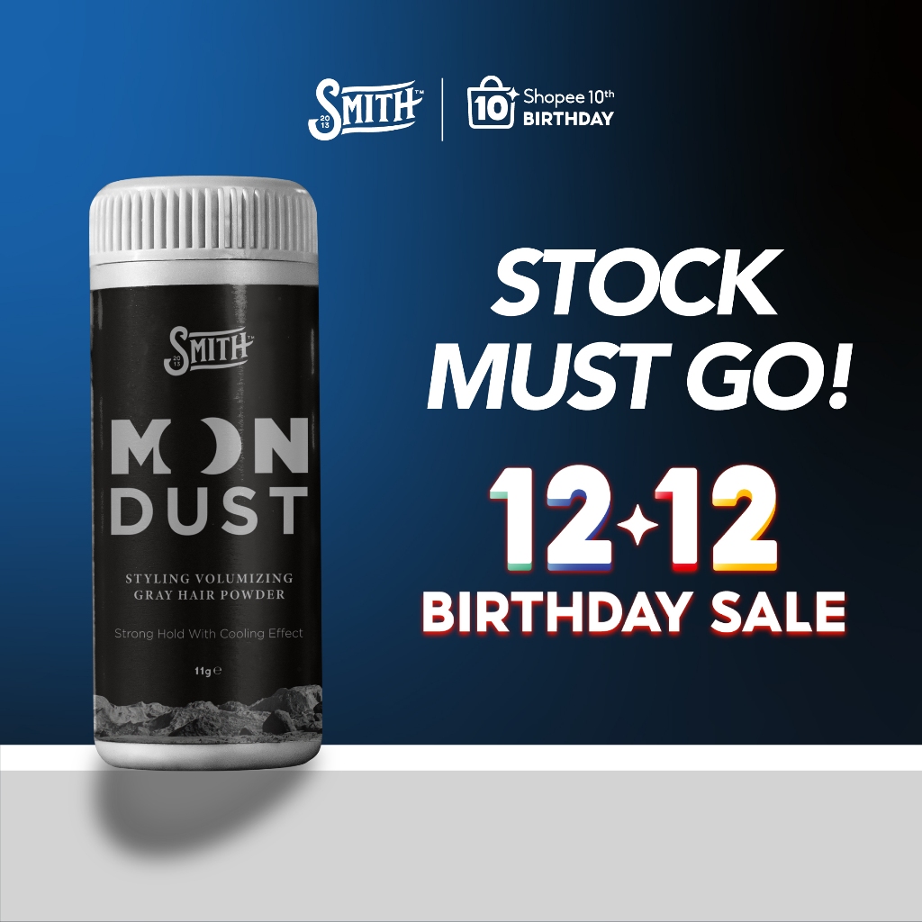 Smith Men Supply - Moon Dust Styling Volumizing Gray Hair Powder 11gr | Hair Powder Pria | Powder Ra
