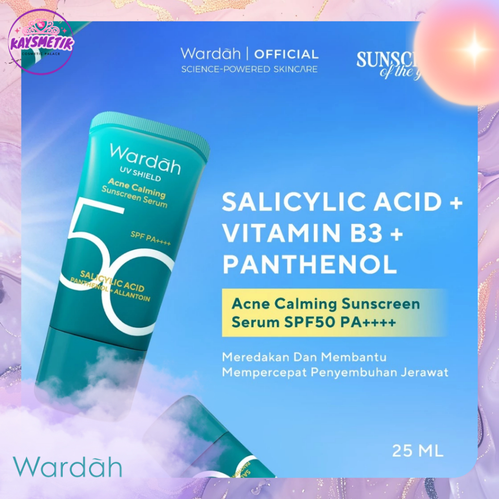 WARDAH UV Shield Acne Calming Sunscreen SPF 50 PA++++ - Tabir Surya Kulit Berjerawat