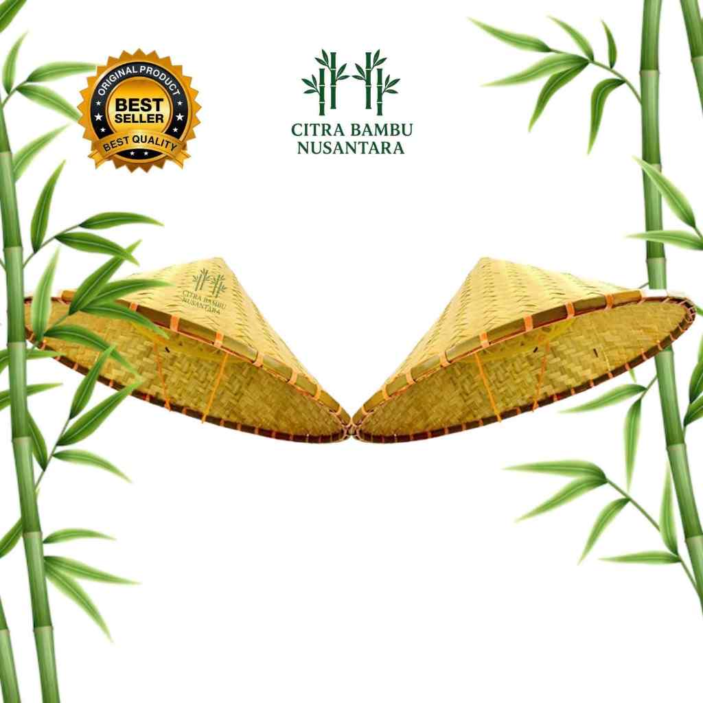 Caping Rotan Bambu Besar Anyaman Alami Nyaman Dipakai untuk Bertani – Padang