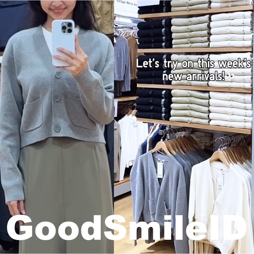 SALE PENAWARAN TERBATAS 12-18 DES Women Cardigan Pendek Katun Lembut Kerah V Nec Lengan Panjang Oute