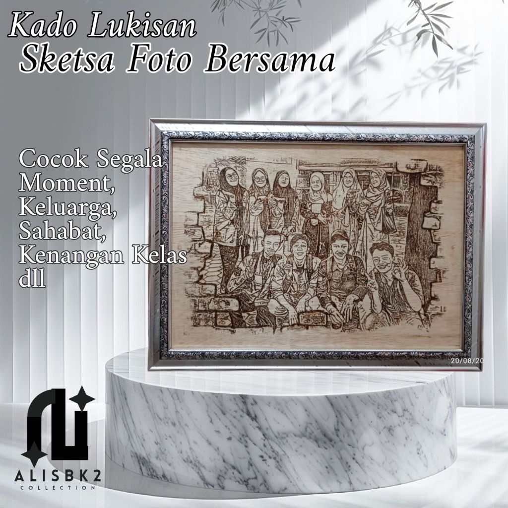 {KADO LUKISAN} SKETSA WAJAH KELUARGA & TEMAN CUSTOM | LUKISAN BAKAR AESTHETIC